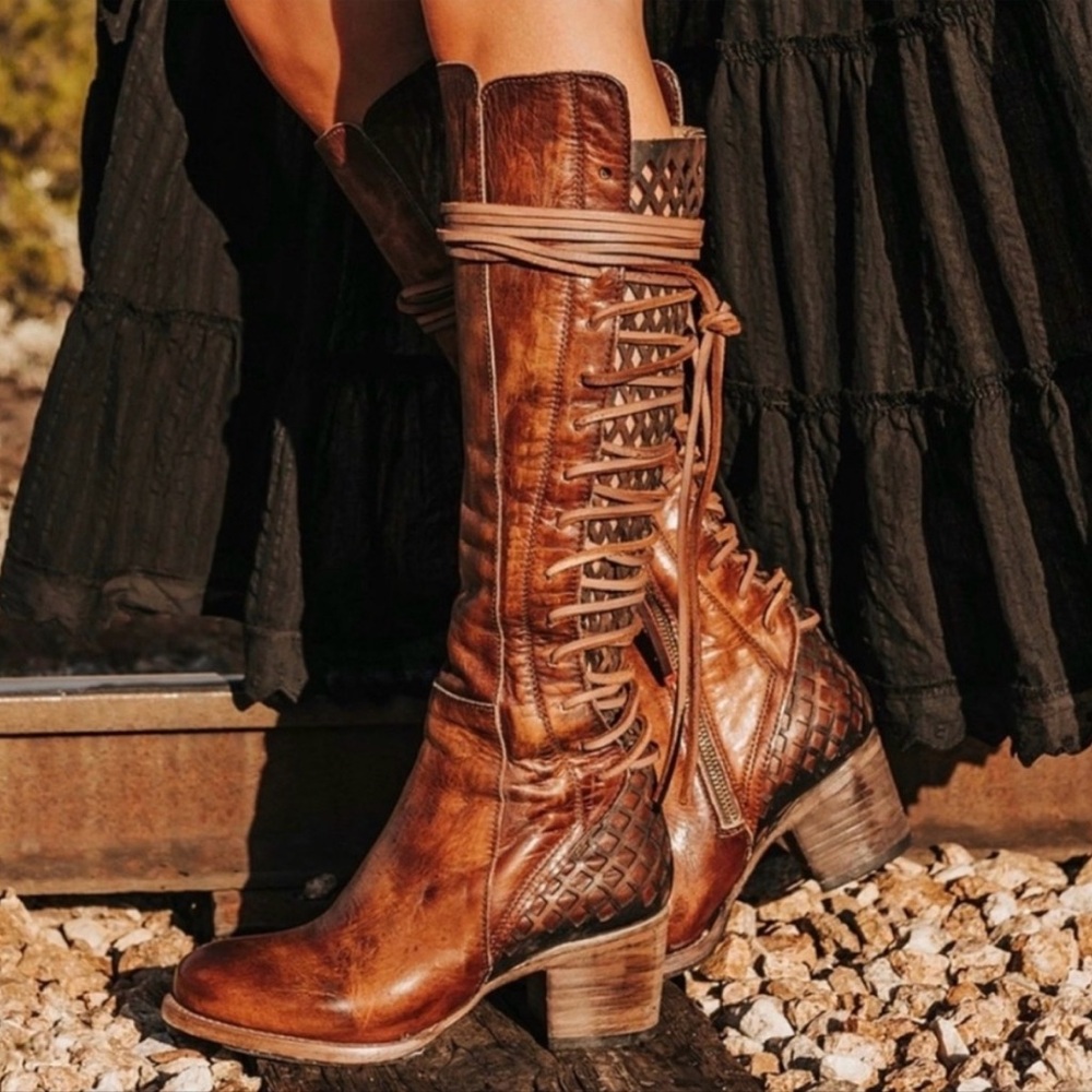 Freebird Carver Boots in Cognac - size 9